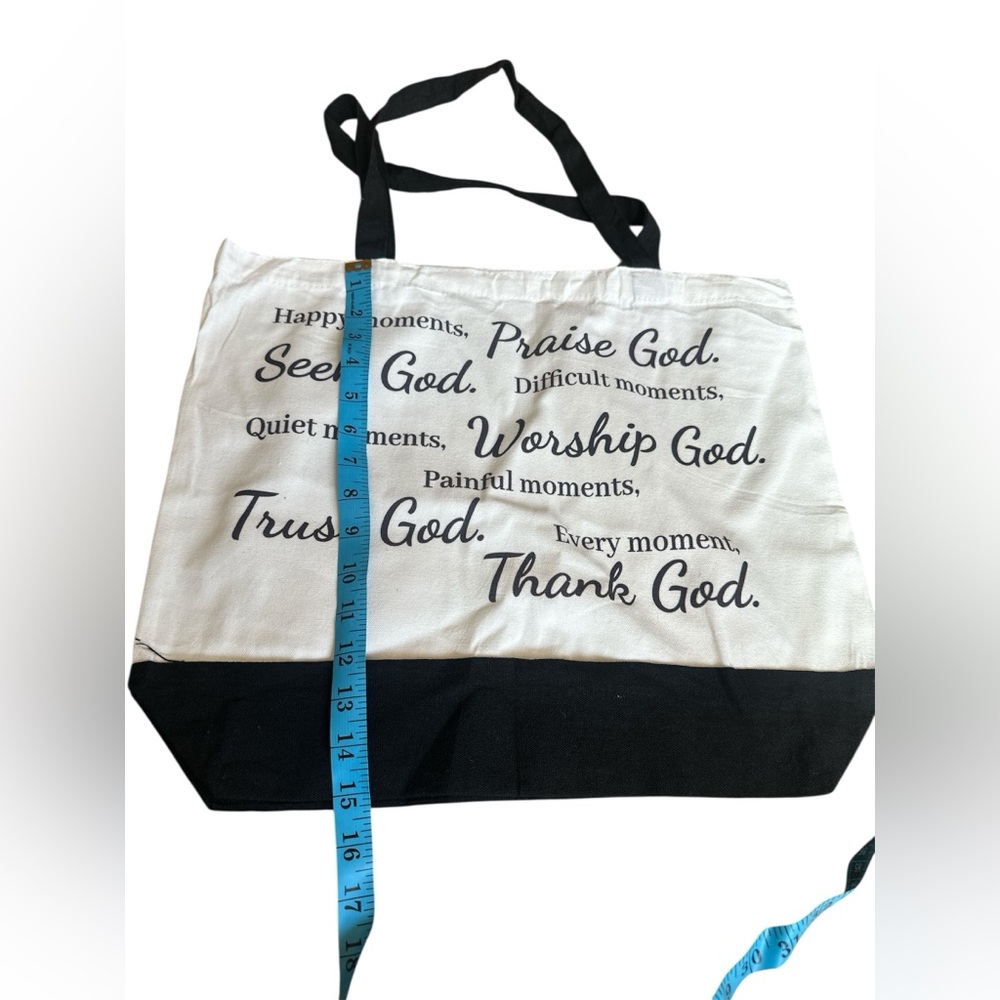 Canvas Tote Bag Inspirational Quote New - Picture 3 of 4